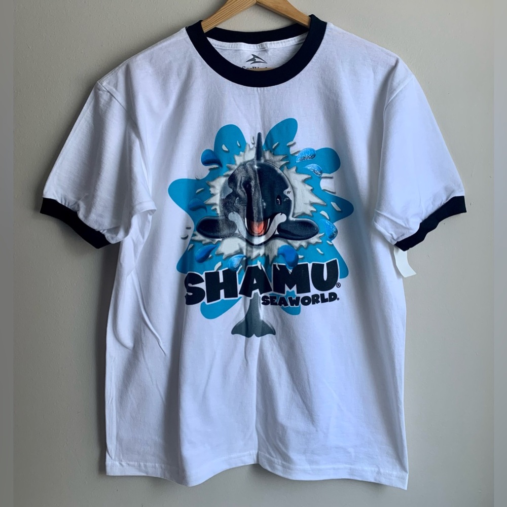 SHAMU Seaworld T-Shirt Youth Sz L